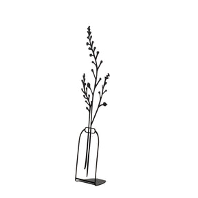 Obiect decorativ Flowerpot - 7, negru, metal 100%, 12x45 cm