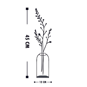 Obiect decorativ Flowerpot - 7, negru, metal 100%, 12x45 cm