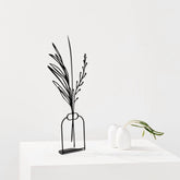 Obiect decorativ Flowerpot - 8, negru, metal 100%, 15x44 cm
