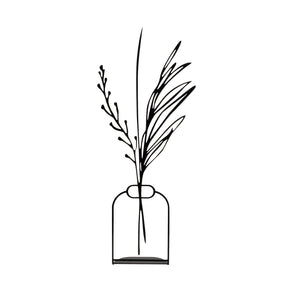 Obiect decorativ Flowerpot - 8, negru, metal 100%, 15x44 cm