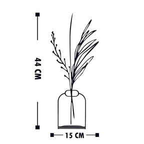 Obiect decorativ Flowerpot - 8, negru, metal 100%, 15x44 cm