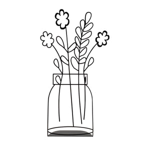 Accesoriu decorativ Flowerpot-11, negru, metal, 30x53 cm