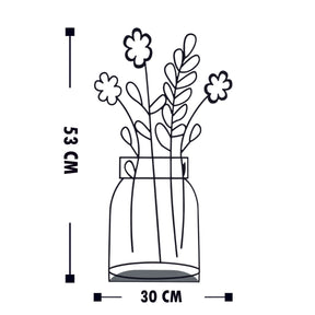 Accesoriu decorativ Flowerpot-11, negru, metal, 30x53 cm