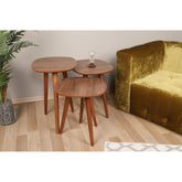 Set 3 masute Tyn, nuc, 100% PAL melaminat, 41x47x39 cm