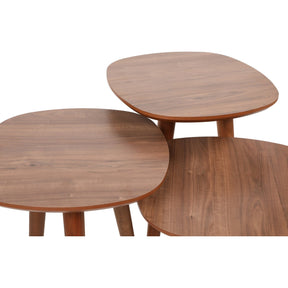 Set 3 masute Tyn, nuc, 100% PAL melaminat, 41x47x39 cm