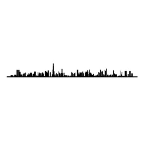 Accesoriu decorativ Dubai Skyline, negru, metal, 120x13 cm