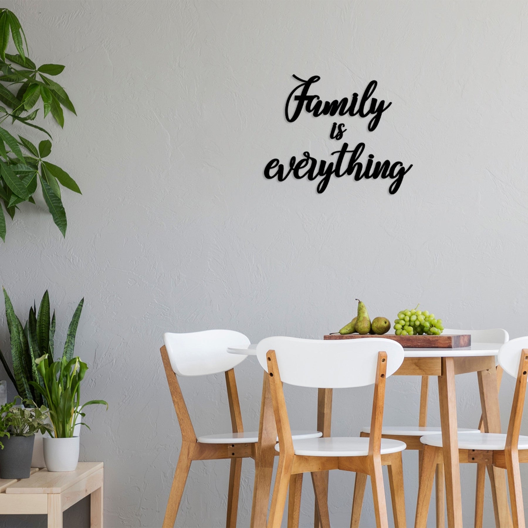 Accesoriu decorativ Family, negru, 65x52 cm