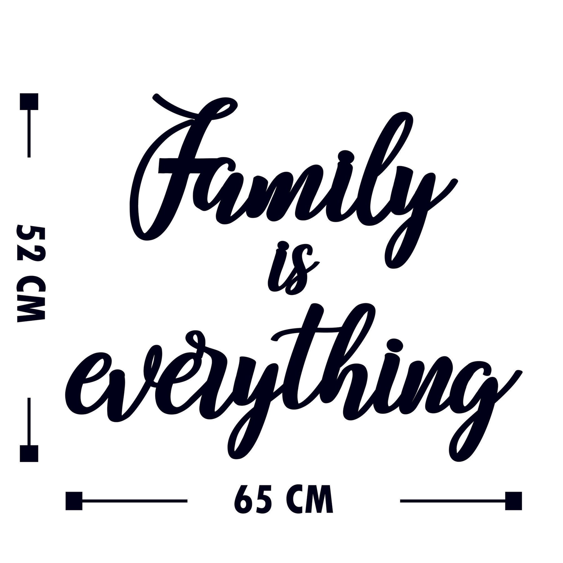 Accesoriu decorativ Family, negru, 65x52 cm