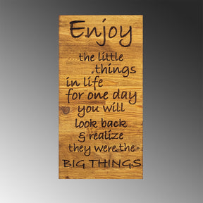 Accesoriu decorativ Enjoy, negru/stejar, lemn, 30x3x58 cm