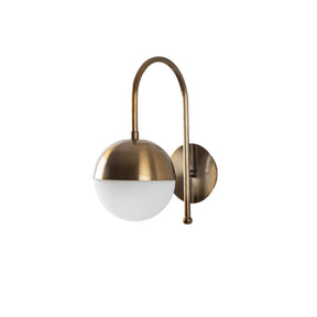 Lampa de perete Karsor, 3300, cadru metalic/sticla, auriu/alb, 15x25x30 cm
