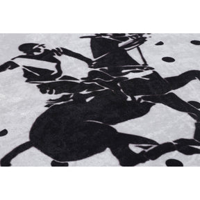 Covor Martin, alb/negru, catifea/poliester, ecru/negru, 120x180 cm