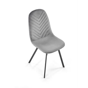Scaun K462, stofa catifelata gri, 45x57x82 cm