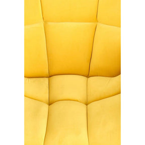 Fotoliu modern Belton, catifea galbena, 74x73x78 cm