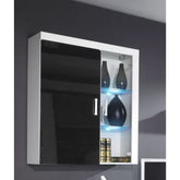 Vitrina suspendata SAMBA REG-4, alb/negru