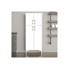 Dulap MDL0101, alb, PAL, cu 4 usi, 62x35x155 cm