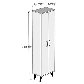 Dulap BDL0101, alb, PAL, 49x32x185 cm