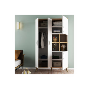 Dulap GRD0103, alb, PAL, 4 usi, 106x47x174 cm