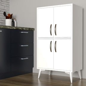 Dulap MDL0201, alb, PAL, cu 4 usi, 60x35x109 cm