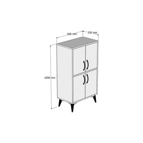 Dulap MDL0202, stejar, PAL, 60x35x109 cm
