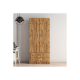 Dulap GRD0402, stejar, PAL, 2 usi si 2 sertare, 80x46x182 cm