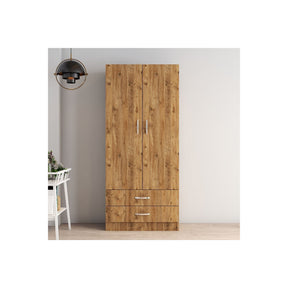 Dulap GRD0402, stejar, PAL, 2 usi si 2 sertare, 80x46x182 cm