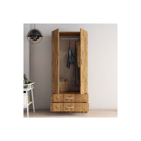 Dulap GRD0402, stejar, PAL, 2 usi si 2 sertare, 80x46x182 cm