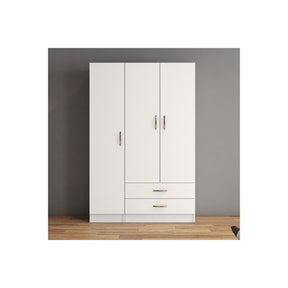 Dulap GRD0501, alb, PAL, 3 usi si 2 sertare, 120x46x182 cm