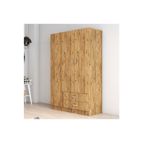 Dulap GRD0502, stejar, PAL, 3 usi si 2 sertare, 120x46x182 cm