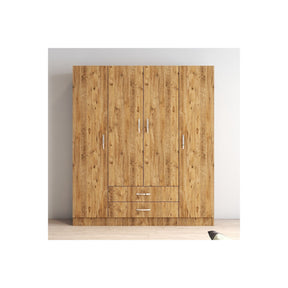 Dulap GRD0602, stejar, PAL, 4 usi si 2 sertare, 160x46x182 cm