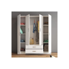 Dulap GRD0601, alb, PAL, 4 usi si 2 sertare, 160x46x182 cm