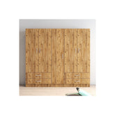 Dulap GRD0702, stejar, PAL, 5 usi si 4 sertare, 200x46x182 cm
