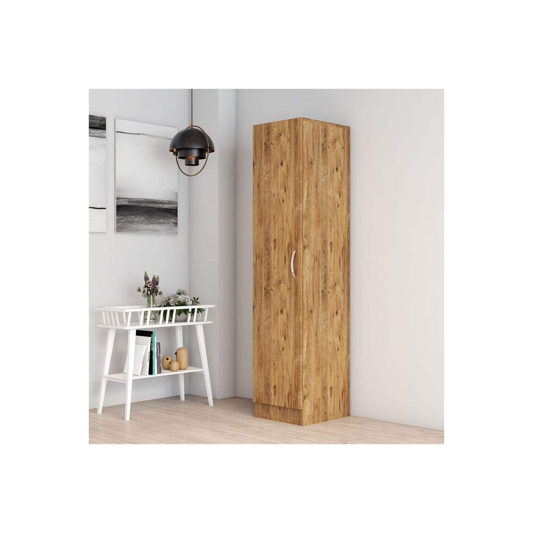 Dulap GRD0302, stejar, PAL, o usa, 46x40x182 cm