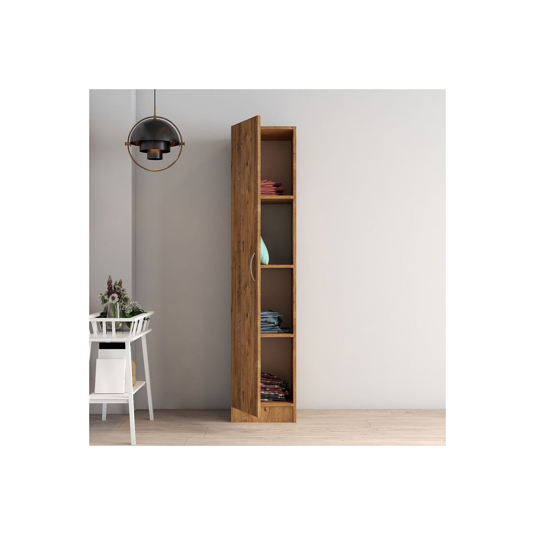Dulap GRD0302, stejar, PAL, o usa, 46x40x182 cm