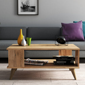 Masuta cafea 616TNM1402, stejar, PAL melaminat/plastic, 90x52x40 cm