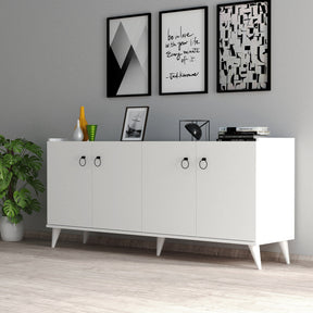 Comoda KSL0101, alb, PAL, 180x44x79 cm