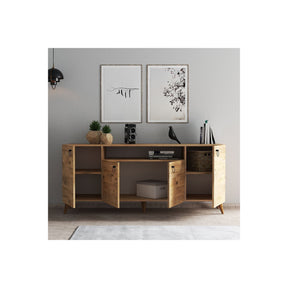 Comoda KSL0202, stejar, PAL, 180x44x79 cm