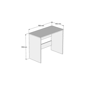 Birou CLM0101, alb, PAL, 90x44x74 cm