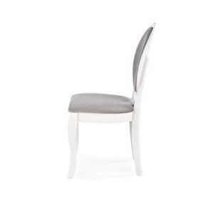 Scaun dining Velo, alb/gri, 44x53x96 cm