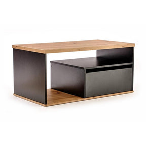Masuta cafea cu un sertar Pantera stejar wotan/negru, 110x60x50 cm
