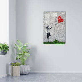 Tablou UV-017, gri, sticla securizata, 30x45 cm