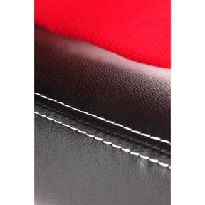 Scaun birou BERKEL cu mecanism TILT, negru/rosu, 62x63x108/117 cm