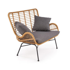 Canapea gradina IKARO XL, stejar/gri, 120x70x96 cm
