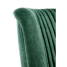 Fotoliu clasic Delgado, catifea verde, 75x70x100 cm