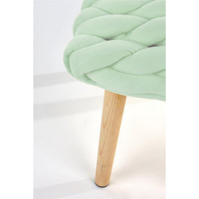 Taburet verde deschis Yeti, 37x27x35 cm