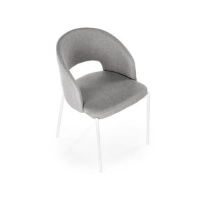 Scaun K486, stofa gri/alb, 51x57x77 cm