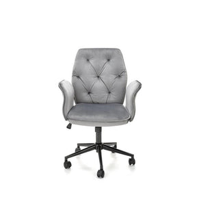 Scaun birou TULIP, catifea gri, 65x63x90/100 cm