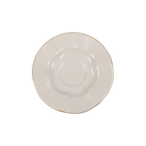 Set 6 cesti cu 6 farfurii cafea MLN12KT14R520, alb, portelan 100%