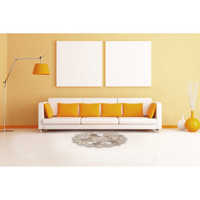 Covor, 120 cm, forma rotunda, material iuta, bej, CA 111 - White, Multy XW Q