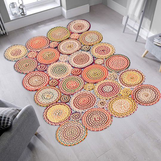 Covor, 90x150 cm, forma dreptunghiulara, material bumbac/poliester, multicolor, X 01