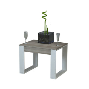 Masuta cafea Arda, stejar/alb, PAL, 60x45x45 cm